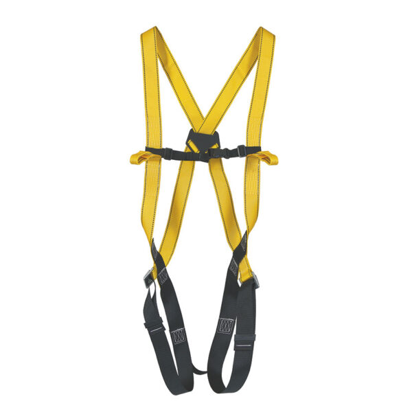 Kit arnés dorsal cuerda y 2 mosquetones