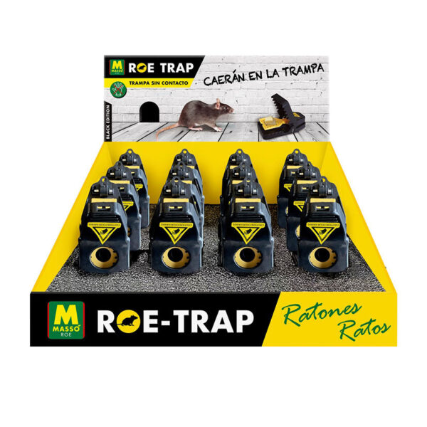 Expositor Roe-trap trampa ratones black edition 12 unidades