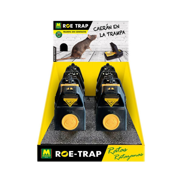 Expositor Roe-trap trampa ratas black edition 6 unidades