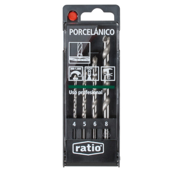 Juego 4 brocas para porcelanico X-Treme (dia. 4-5-6-8mm)