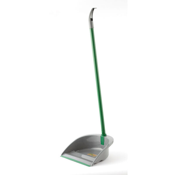 Recogedor plegable. Gris/Verde. ECOLIMPIA.