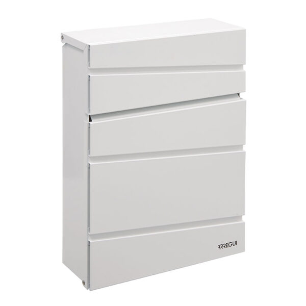 Buzon Arregui Flysch. Acero. Color blanco. 365 al. x 275 an. x 105 fd