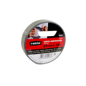 Cinta america 25 mm 10 mt negra Ratio