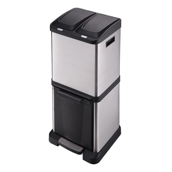 Cubo pedal ecológico 3 compartimentos