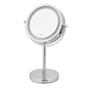 Espejo aumento cromado led sobremesa 16 cm.