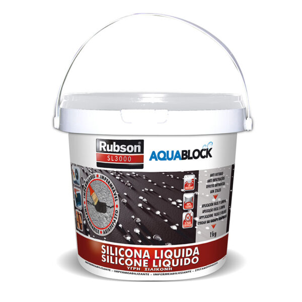 Impermeabilizante silicona líquida HENKEL Rubson 1 KG.BLANCA