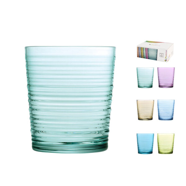 Vasos color Granada 41 cl. 6 unidades