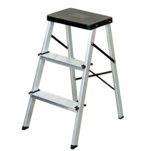 Taburete escalera aluminio 3 peldaños Habitex