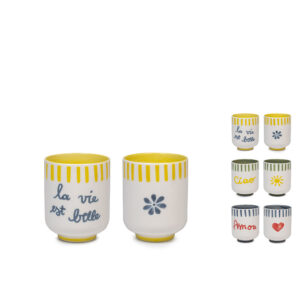 Vaso NBC 240 cc. Modelo surtido. CASA AMOR. 6 unidades