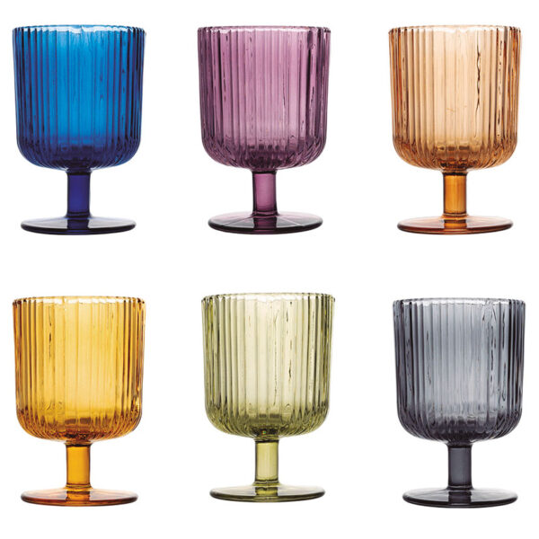 Juego 6 copas vidrio color Lyric 26 cl.