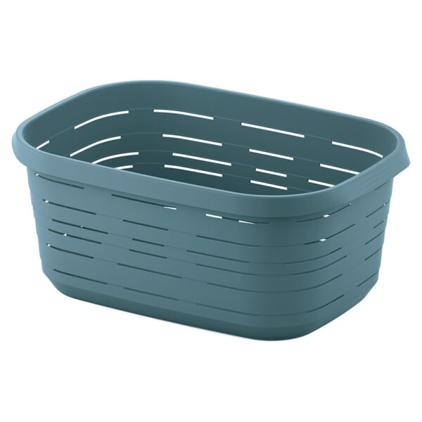 Cesta para la ropa 48 l. 63x43x26 cm. Color azul celeste. SIGNATURE.