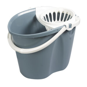 Cubo 15l. c/escurridor gris azul