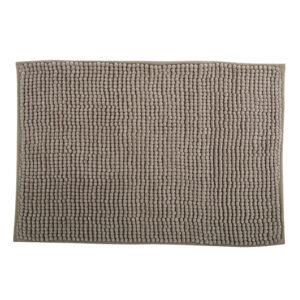 Alfombra baño chenilla microfibra 40x60 cm. beige