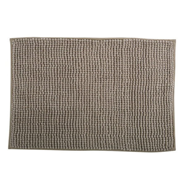 Alfombra baño chenilla microfibra 40x60 cm. beige