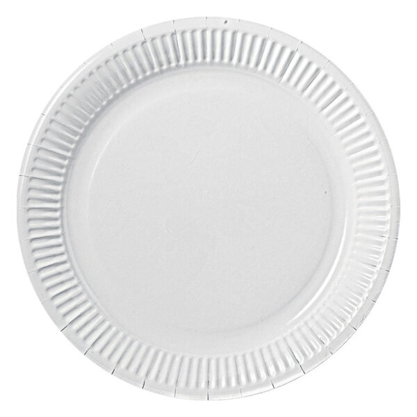 Display 15 packs. 10 platos 23 cm. Blanco.