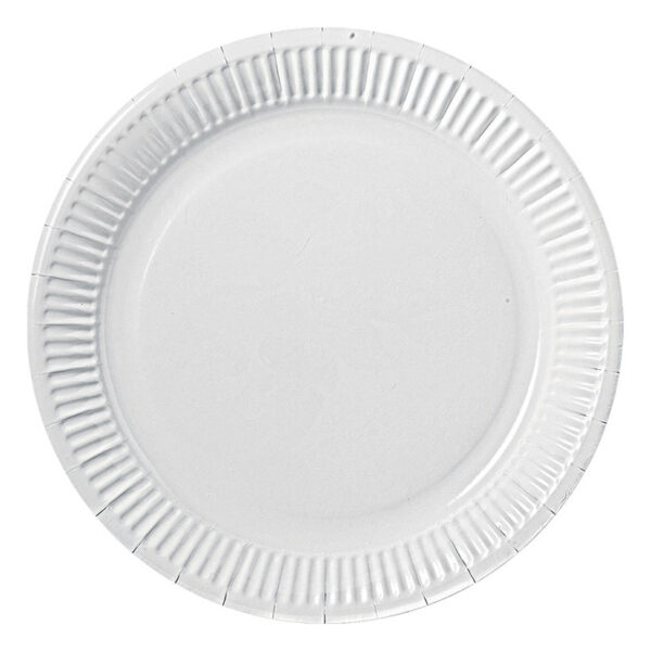Display 15 packs. 10 platos 18 cm. Blanco.