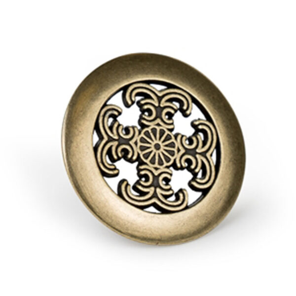 Pomo zamak 37mm cuero viejo
