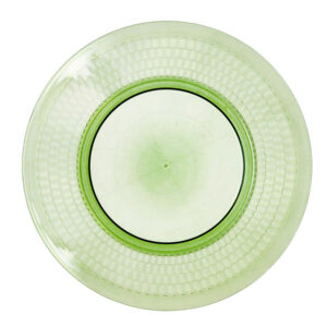 Plato llano 27 cm. poliestireno verde serie Viba Quid (min. 12 un.)