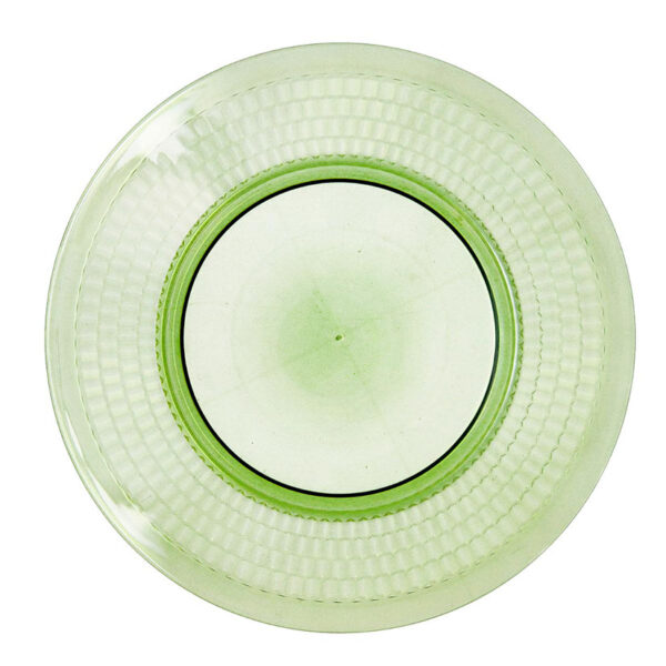 Plato llano 27 cm. poliestireno verde serie Viba Quid (min. 12 un.)