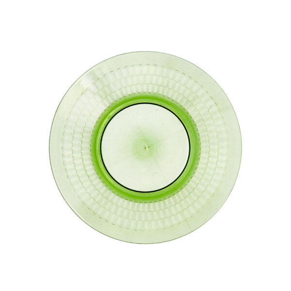 Plato postre 20 cm. poliestireno verde serie Viba Quid (min. 12 un.)