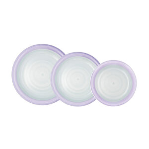 Vajilla 18 piezas. Verde morado. Kaleido. QUID