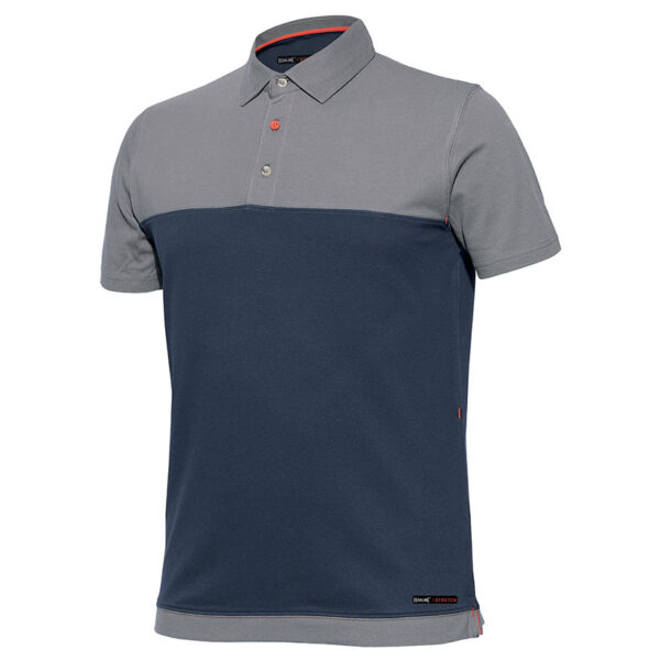 Polo manga corta algodon color azul t/m