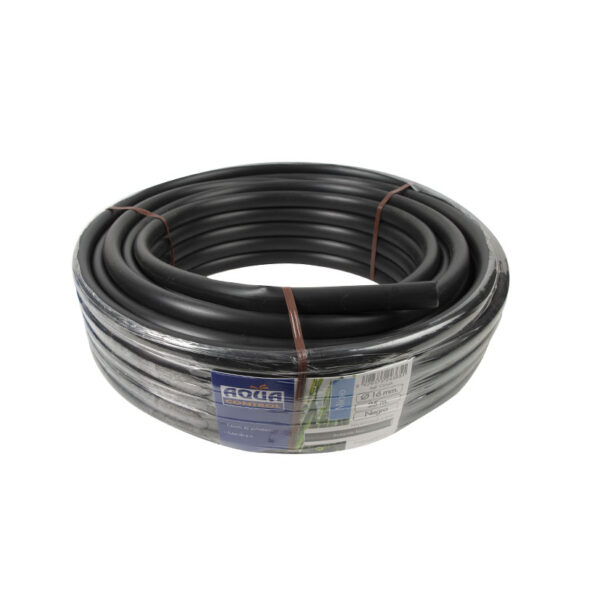 Riego goteo tubería 16 mmx25 m negro