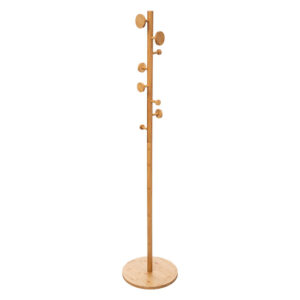 Perchero 8 pomos bambú 38xh.175 cm.