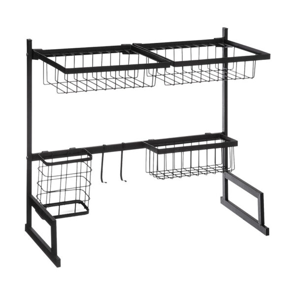 Organizador fregadero metal negro