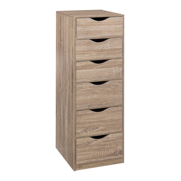 Cajonera auxiliar 6 cajones 38x33xh. 100 cm.