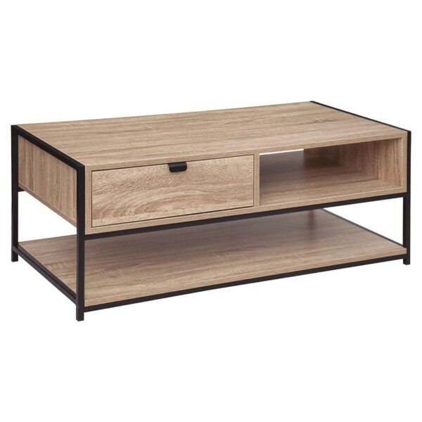 Mesa centro Aliaj roble natural 100x40cm
