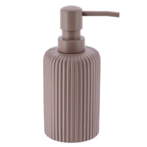 Jabonera estriada poliresina. 230 ml. Capucino.