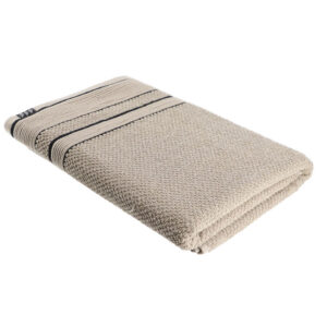 Toalla baño 100% algodón 70x130 beige/negro