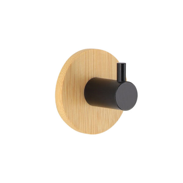 Serie bambú / negro. Percha sencilla
