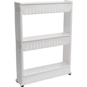 Mueble propileno 3 niveles con ruedas blanco