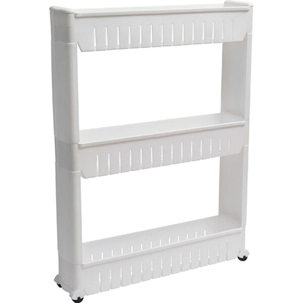 Mueble propileno 3 niveles con ruedas blanco