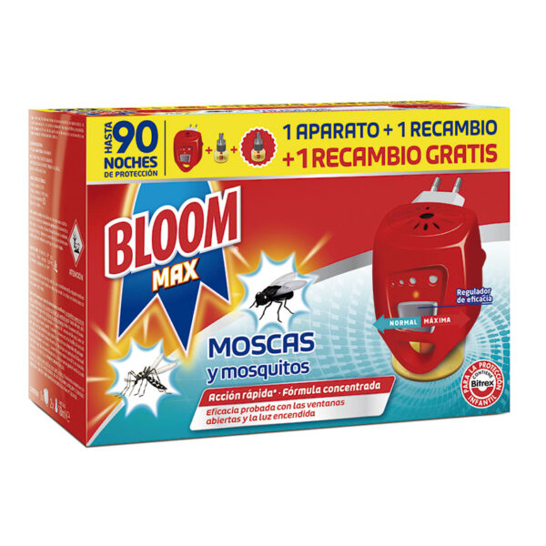 Bloom mosquito eléctrico líquido MAX 1 aplicación y 2 recambios