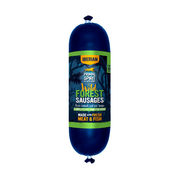 Salchicha para perros ALPHA SPIRIT Mediterranean Farm 1Kg. Pavo y cerdo 81%.