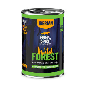 Comida humeda para perros ALPHA SPIRIT Wild Forest 400gr. Pavo y cerdo 60%.