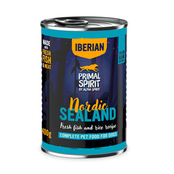 Comida humeda para perros ALPHA SPIRIT Wild Forest 400gr. Pescado y cerdo 60%.