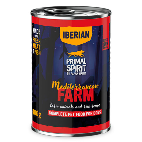 Comida humeda para perros ALPHA SPIRIT Wild Forest 400gr. Pollo y cerdo 60%.