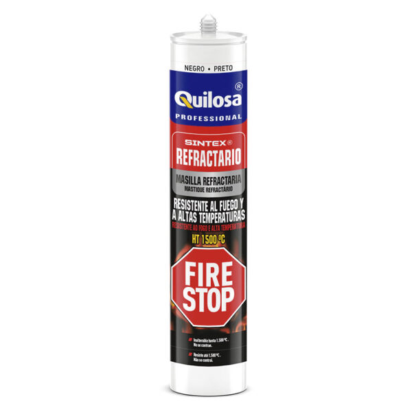 Masilla refractaria Firestop. 300 ml. Negra