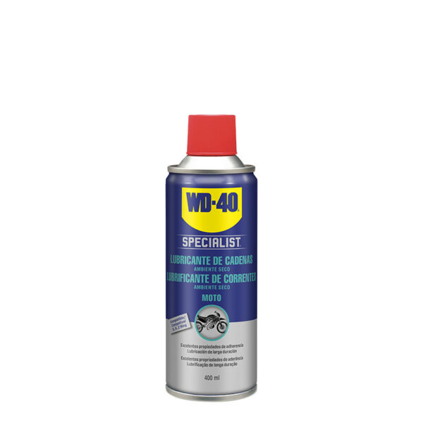 WD-40 Specialist Moto Lubricante de cadenas ambiente seco 400ml
