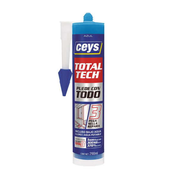 Adhesivo Ceys Total Tech azul cartucho 290ml
