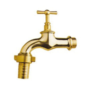 Grifo curvo de esfera de 1/2" de conexión racor manguera para jardín