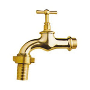 Grifo curvo de esfera de 3/4" de conexión racor manguera para jardín