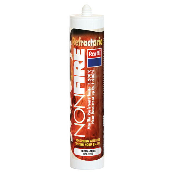 Masilla refractaria para altas temperaturas (hasta + 1.200ºC).KRAFFT 300ml
