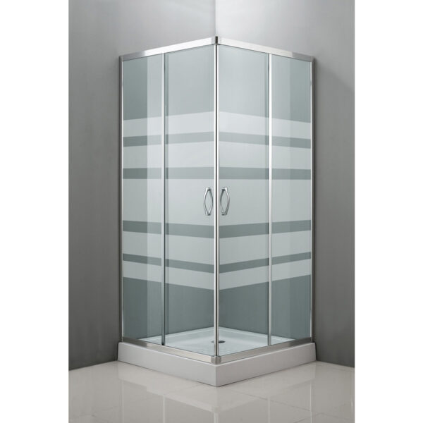 Mam angular ducha 80x80 centímetros accesorios cromados