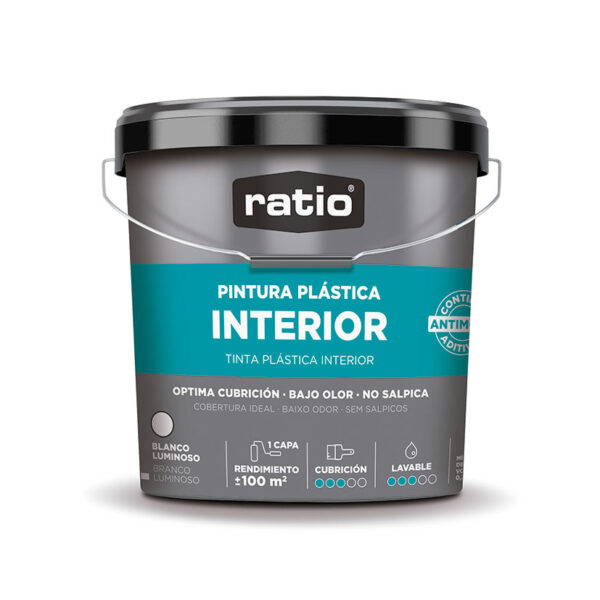 Pintura plástica interior ratio 15l