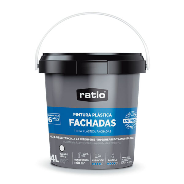 Pintura fachadas 6 años brico ratio 4l